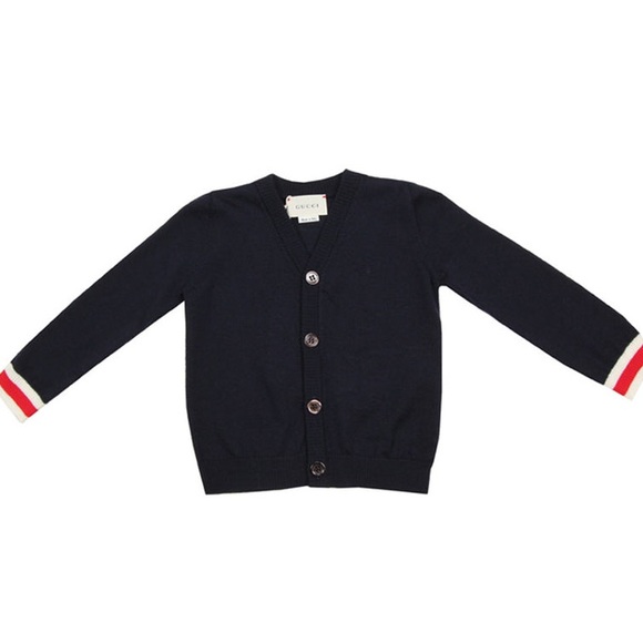 Boys Gucci Navy Cardigan Size 5 - Picture 2 of 5